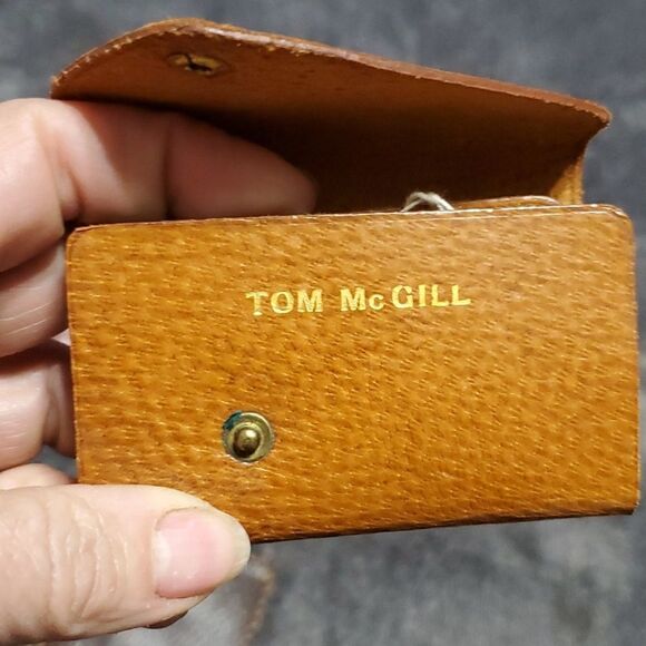 Gaitan tooled leather check Wallet, stitched, Bifold leather, vintag Key Case - Picture 4 of 8